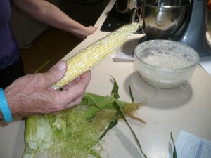 Husked corn