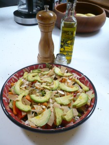 Vegetable and Tofurky Salad