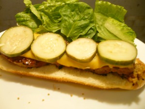 Boca burger with pickles