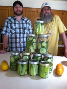 10 jars of pickled cucumbers