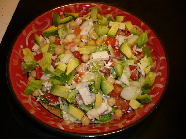 Chickpea and avocado salad