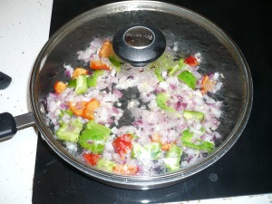 Sauteed onion and peppers