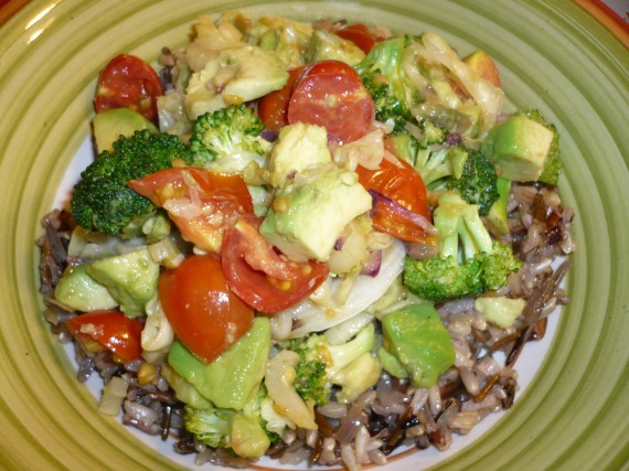 Wild rice and vegetables